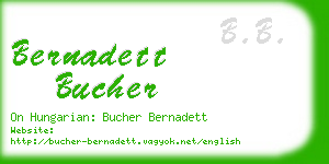 bernadett bucher business card